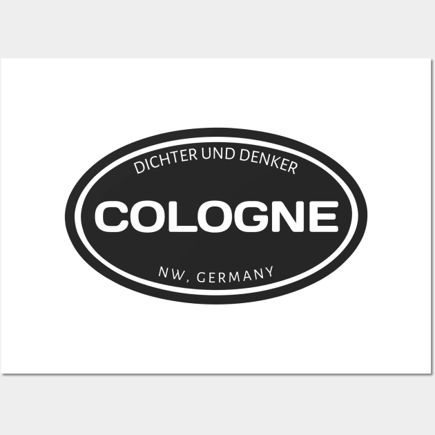 Cologne Germany Oval Wall Art by urban-wild-prints